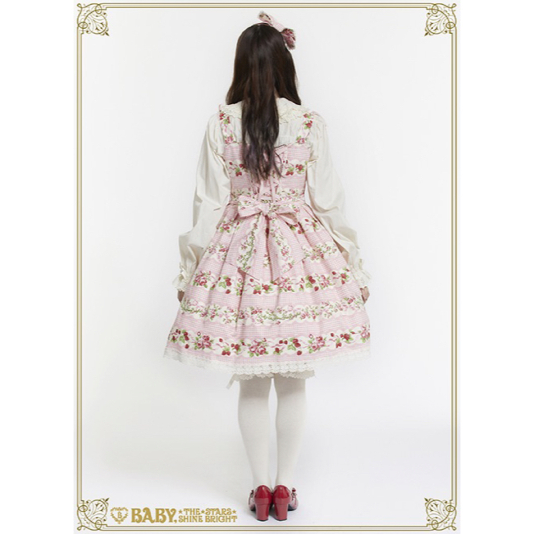 BABY,THE STARS SHINE BRIGHT(ベイビーザスターズシャインブライト)のsweet gingham border柄　JSK レディースのワンピース(ひざ丈ワンピース)の商品写真