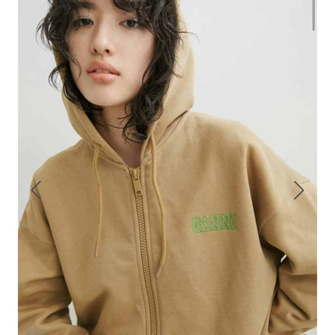 UNITED ARROWS(ユナイテッドアローズ)のGANNI ガニー パーカー ベージュ S/Mサイズ レディースのトップス(パーカー)の商品写真