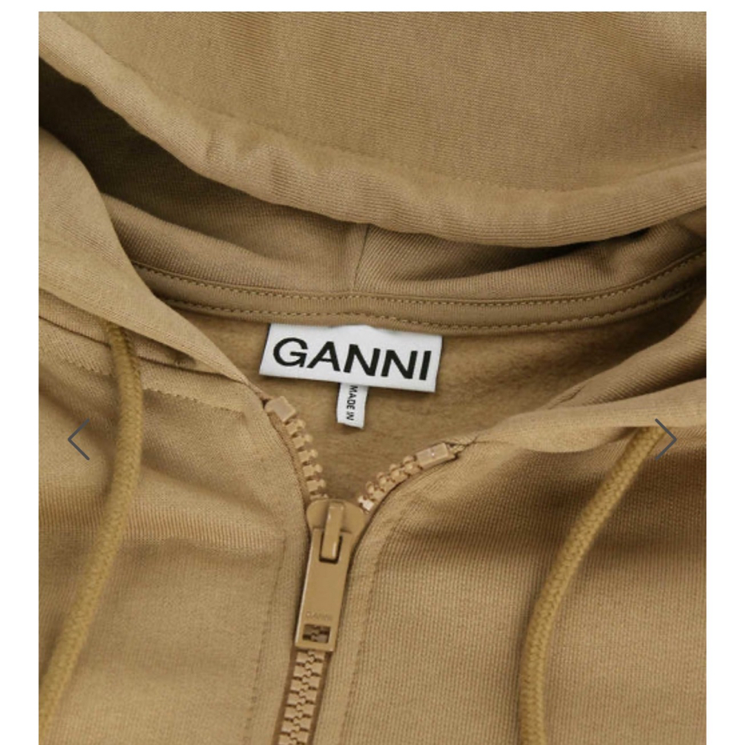 UNITED ARROWS(ユナイテッドアローズ)のGANNI ガニー パーカー ベージュ S/Mサイズ レディースのトップス(パーカー)の商品写真