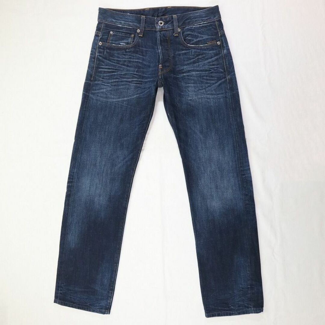 G-STAR RAW(ジースター)のジースターロウ アタック ストレートジーンズ 濃紺ボタンフライデニム W28 メンズのパンツ(デニム/ジーンズ)の商品写真
