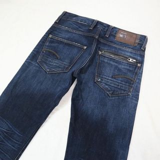 ジースター(G-STAR RAW)のジースターロウ アタック ストレートジーンズ 濃紺ボタンフライデニム W28(デニム/ジーンズ)