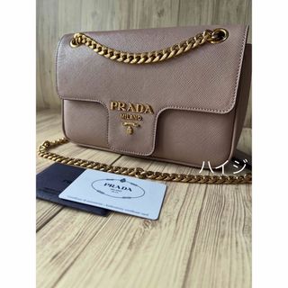 プラダ(PRADA)の極美品 PRADA プラダ サフィアーノ ショルダー チェーンショルダー(ショルダーバッグ)