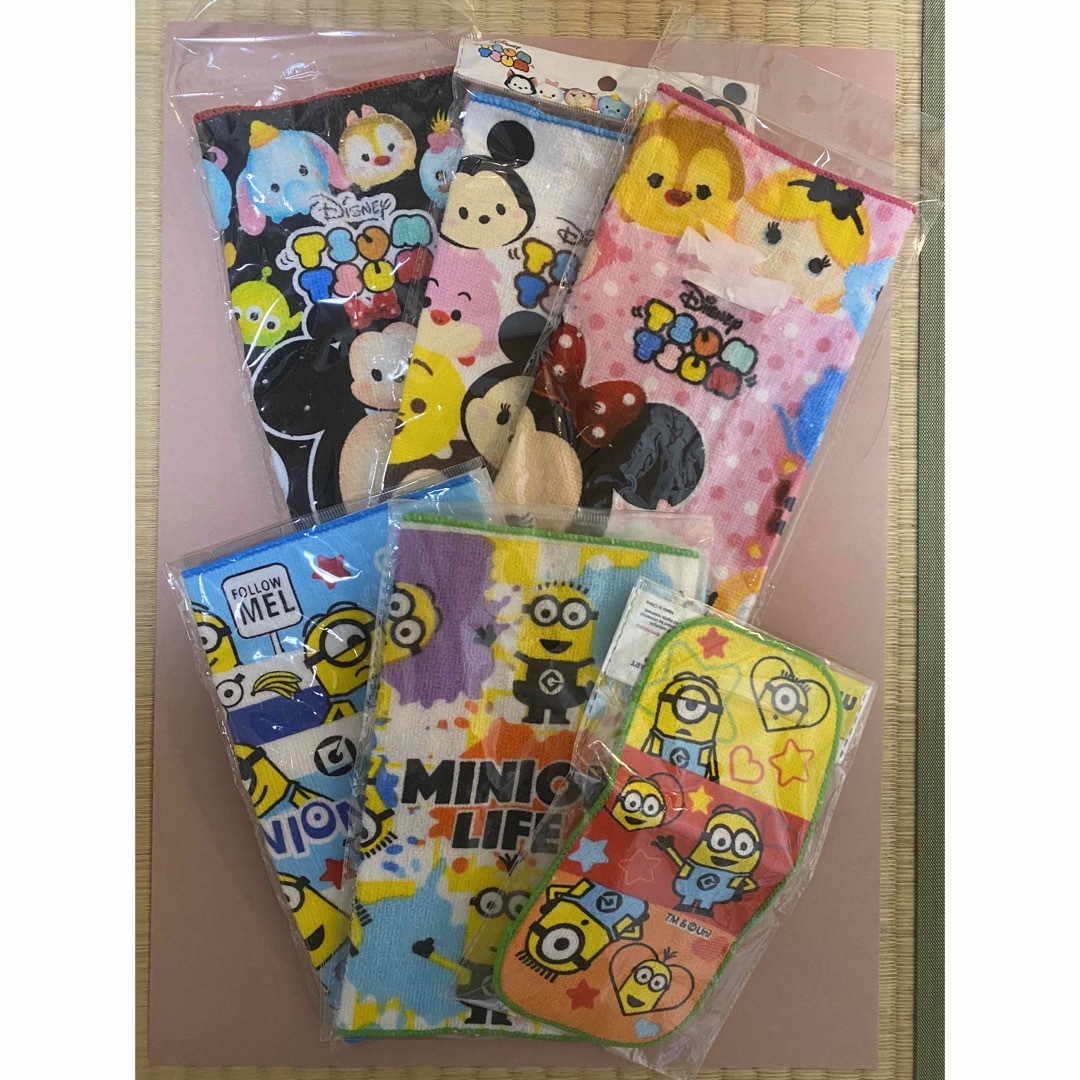ミニオン(ミニオン)のツムツム&ミニオン ミニタオル6点セット エンタメ/ホビーのアニメグッズ(タオル)の商品写真