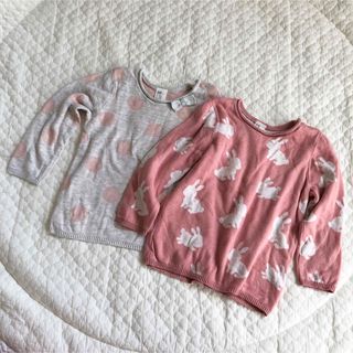 エイチアンドエム(H&M)のH&M  ニット2枚セット　80(ニット)