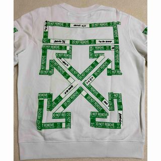 オフホワイト(OFF-WHITE)の【美品】【本物】オフホワイト　スウェット　トレーナー　off-white(スウェット)