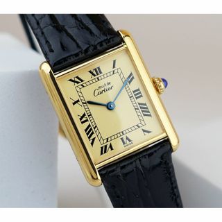 カルティエ(Cartier)の美品 カルティエ マスト タンク アイボリー ローマン LM Cartier (腕時計(アナログ))