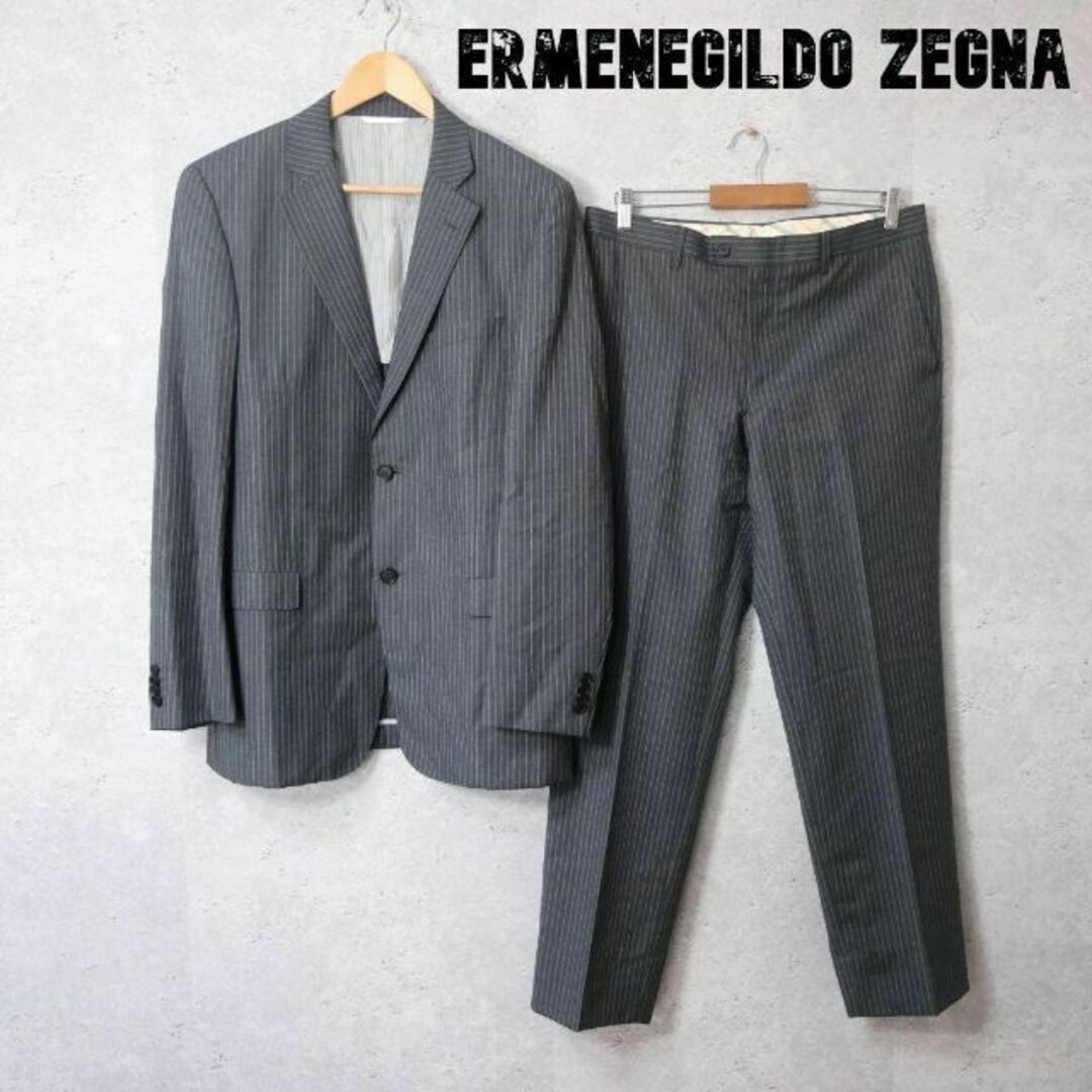 美品 Ermenegildo Zegna 春夏 ストライプ柄 セットアップ645㎝ウエスト