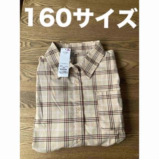 イオン(AEON)のチェック柄シャツ　シャツ　女の子　160  上着　女子　服　長袖　長袖シャツ(Tシャツ/カットソー)