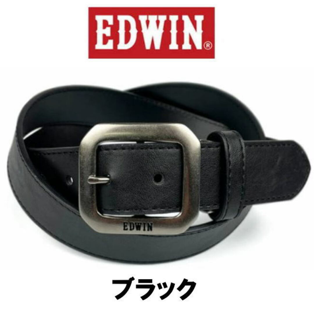 EDWIN(エドウィン)のブラック 黒 エドウイン ギャリソンバックル 54 ベルト ユニセックス メンズのファッション小物(ベルト)の商品写真