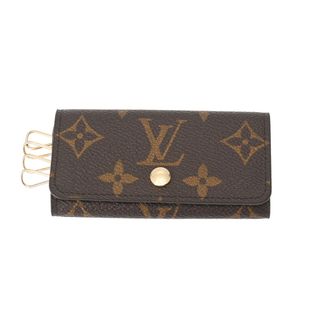 ルイヴィトン(LOUIS VUITTON)のルイヴィトン モノグラム 4連キーケース 旧金具 キーケース ブラウン(キーケース)