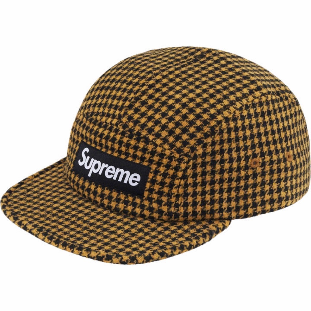 YellowSIZESupreme Houndstooth Wool Camp Cap