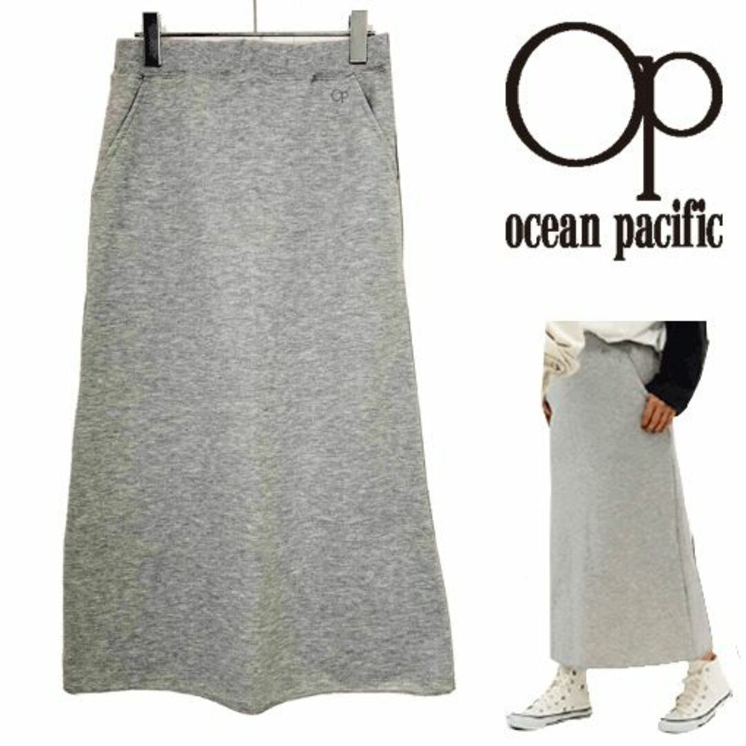 OCEAN PACIFIC(オーシャンパシフィック)の新品 M ★ オーシャンパシフィック スウェット ロング スカート グレー レディースのスカート(ロングスカート)の商品写真