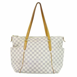 ルイヴィトン(LOUIS VUITTON)の本物 ルイヴィトン LOUIS VUITTON LV 旧型 トータリー MM ダミエ アズール トートバッグ ショルダーバッグ ホワイト N51262 Totally ビトン バッグ 中古(トートバッグ)