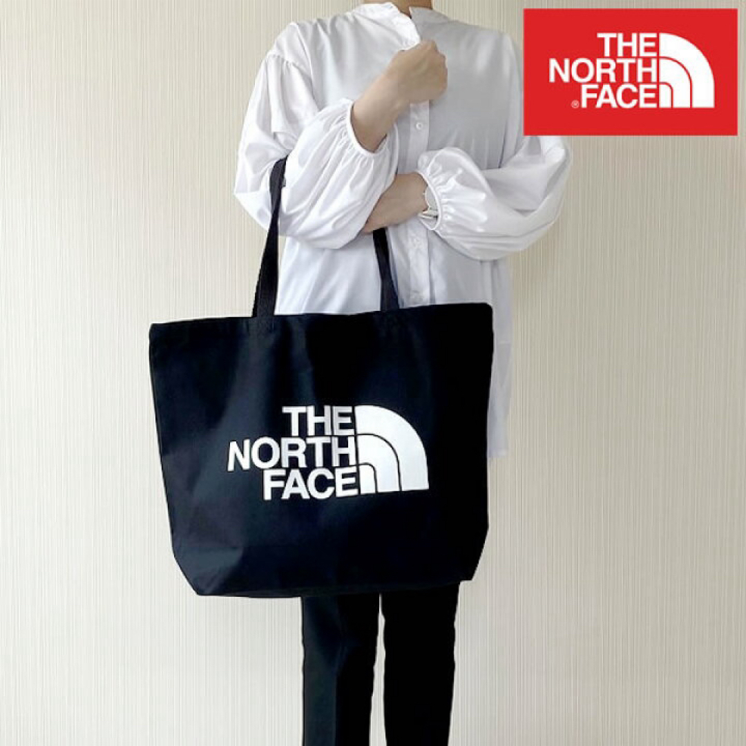 THE NORTH FACE(ザノースフェイス)のTHE NORTH FACE ハーフドーム ビッグプリント トート バッグ 黒 レディースのバッグ(トートバッグ)の商品写真