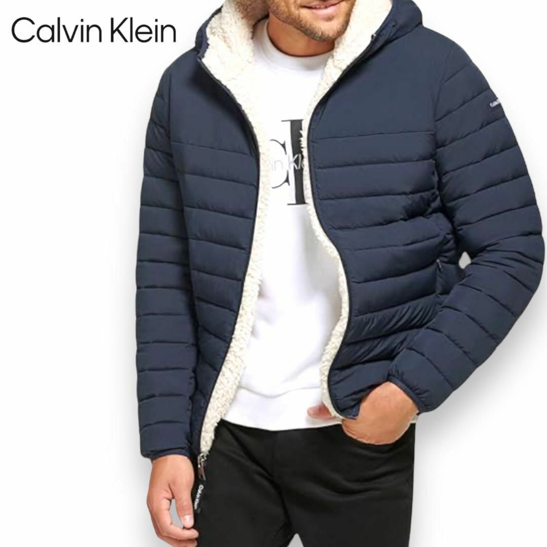 新品 Calvin Klein カルバンクライン 中綿ダウンジャケット ネイビー中綿ジャケット