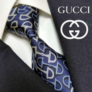 グッチ(Gucci)のグッチ ネクタイ ホースビット ハイブランド 高級シルク ビジネス 古着 光沢感(ネクタイ)