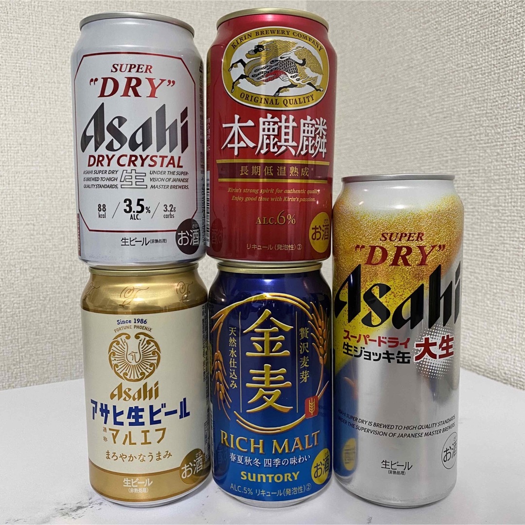 アサヒ(アサヒ)のお酒 ビール 5本セット ｱ 食品/飲料/酒の酒(ビール)の商品写真