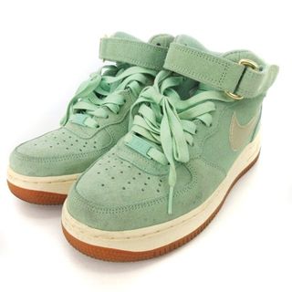 ナイキ(NIKE)のナイキ AIR FORCE 1 MID スニーカー スエード 緑系 22.5cm(スニーカー)