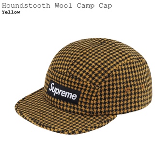 シュプリーム(Supreme)のSupreme Houndstooth Wool Camp Cap  イエロー(キャップ)