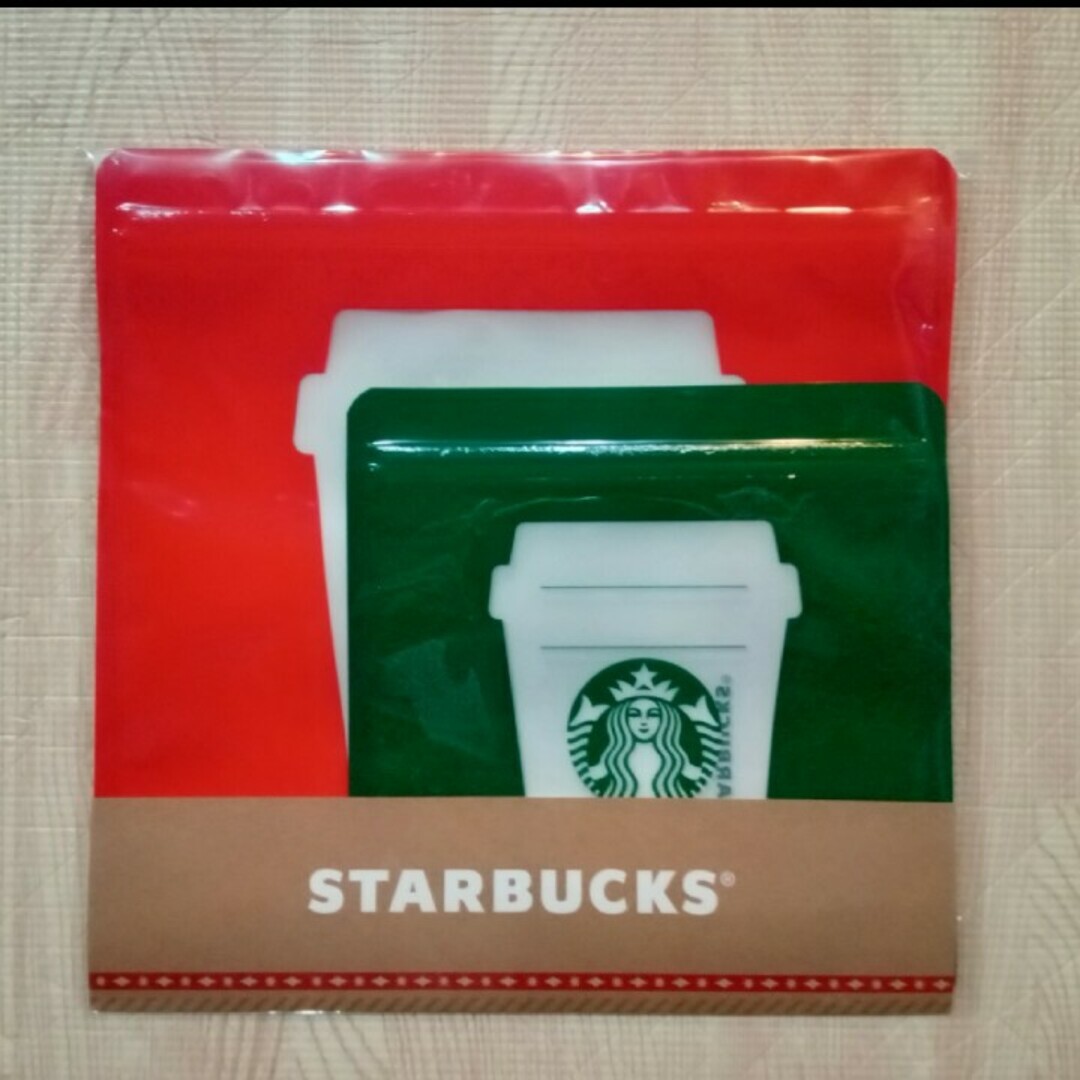 Starbucks(スターバックス)のスターバックス　限定品　非売品　ジッパーバッグ　7枚セット　クリスマス エンタメ/ホビーのコレクション(ノベルティグッズ)の商品写真