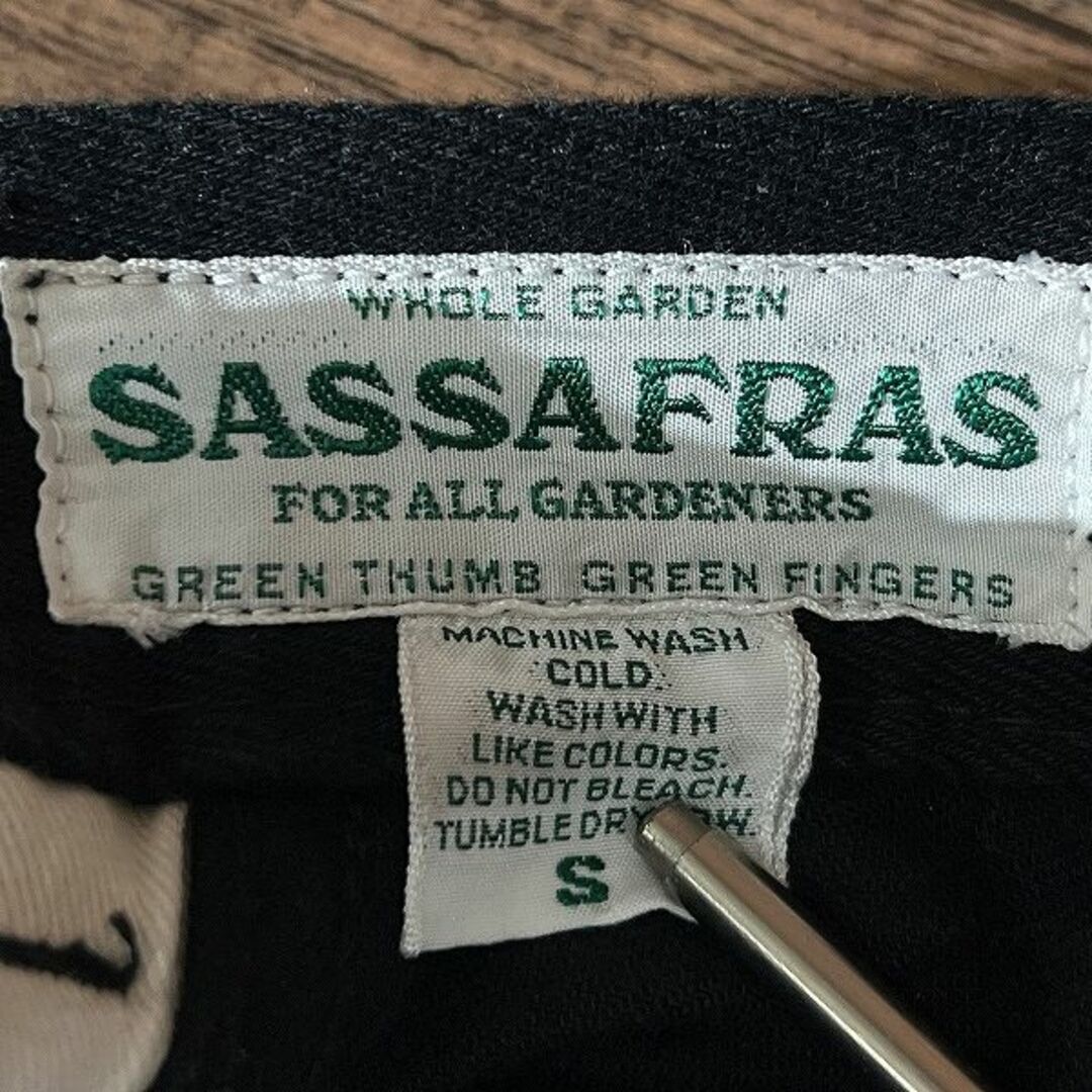 SASSAFRAS(ササフラス)の美品 希少モデル ササフラス 高密度 ツイル ペインター ワーク パンツ 黒 S メンズのパンツ(ワークパンツ/カーゴパンツ)の商品写真