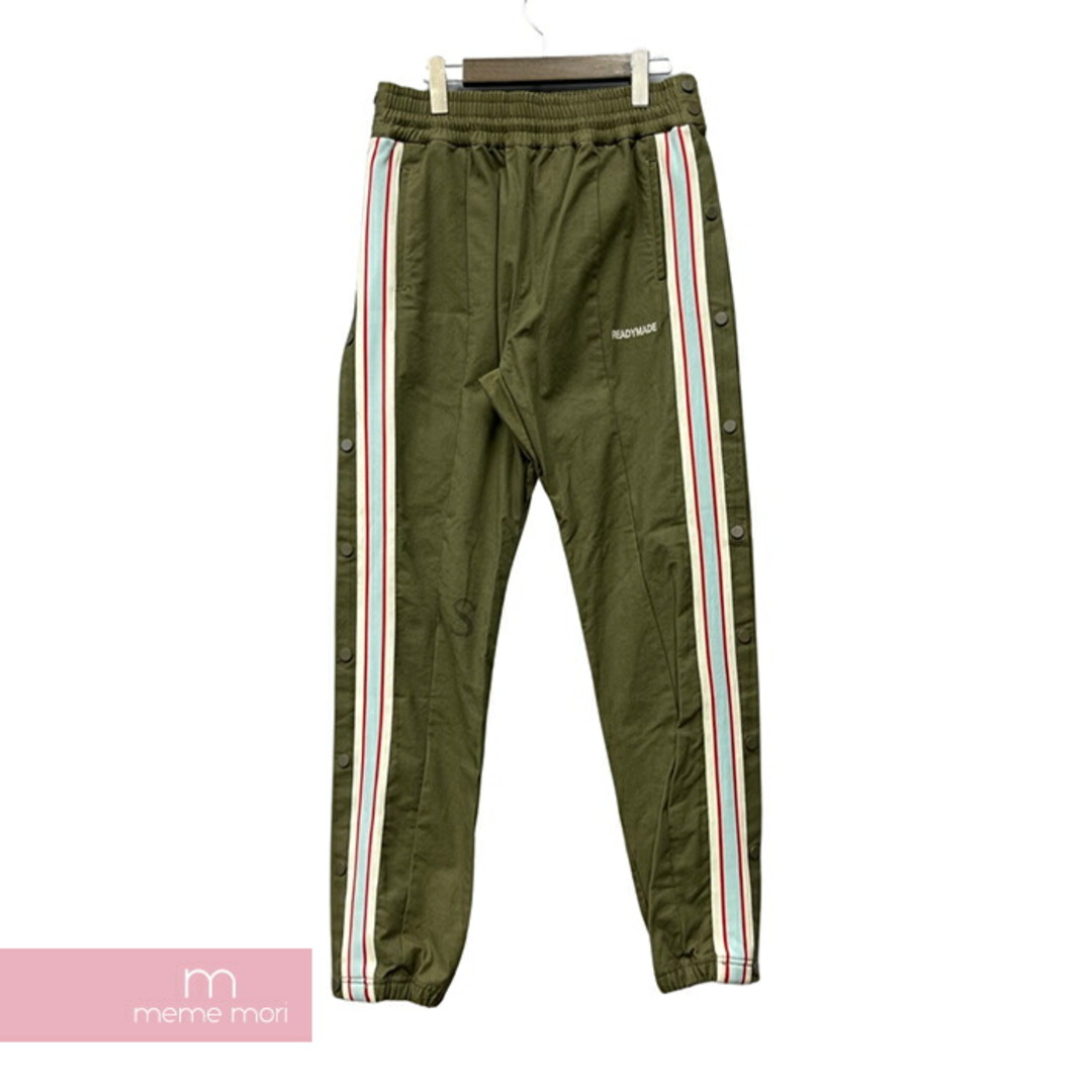 READYMADE Side Snap Track Pants レディメイド サイドスナップトラックパンツ イージーパンツ サイドライン スナップボタン ヴィンテージコットン ロゴ刺繍 カーキオリーブ サイズ3 【231222】【-A】【me04】スーツ