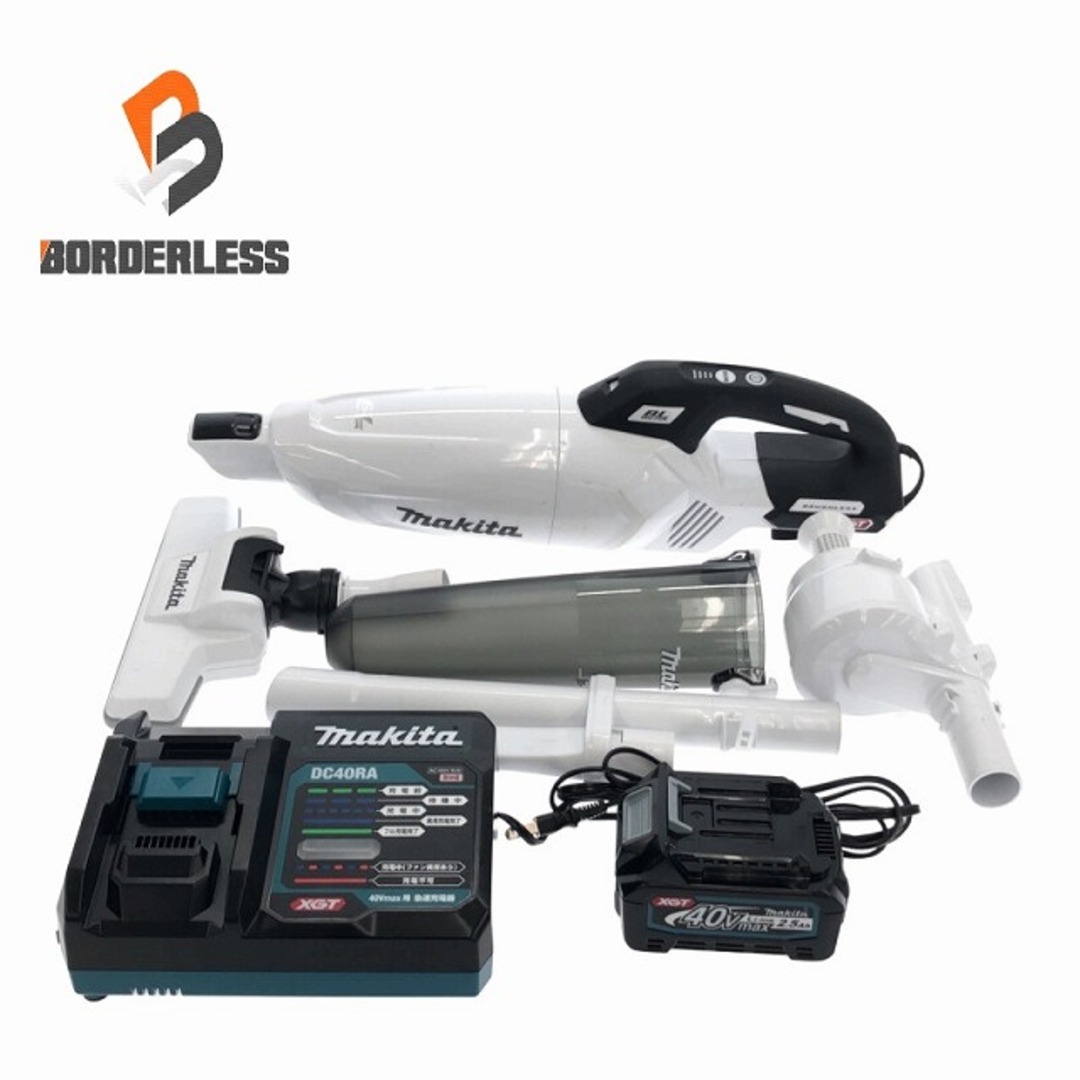 Makita(マキタ)の☆美品☆ makita マキタ 40Vmax 充電式クリーナー CL001G 白/ホワイト バッテリ1個(40V 2.5Ah) 充電器付き 82225 自動車/バイクのバイク(工具)の商品写真