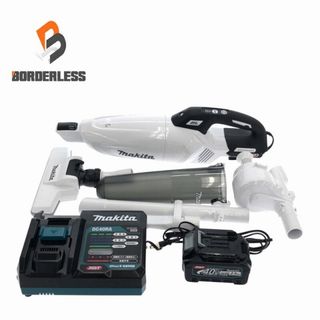 マキタ(Makita)の☆美品☆ makita マキタ 40Vmax 充電式クリーナー CL001G 白/ホワイト バッテリ1個(40V 2.5Ah) 充電器付き 82225(工具)