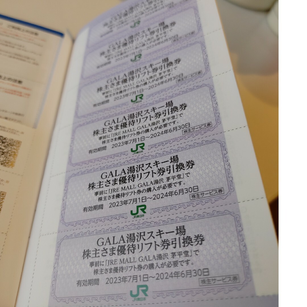 JR(ジェイアール)のJR東日本　株主サービス券　優待 チケットの乗車券/交通券(その他)の商品写真