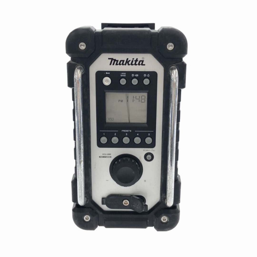 Makita(マキタ)の☆中古品☆makita マキタ 7.2V～18V 充電式ラジオ MR107 白/ホワイト 本体のみ コードレス 現場ラジオ 作業ラジオ ポータブルラジオ 82943 自動車/バイクのバイク(工具)の商品写真