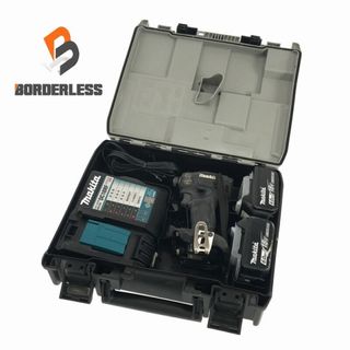 マキタ(Makita)の☆中古品☆makita マキタ 18V 充電式インパクトドライバー TD173DRGXB 黒/ブラック バッテリー2個(18V 6.0Ah) 充電器 ケース付 83019(工具)