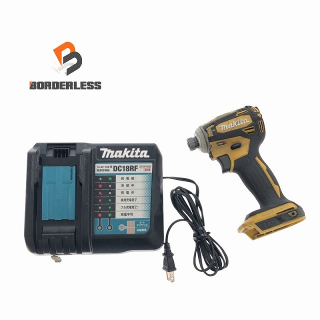 ☆品☆ makita マキタ 18V 充電式インパクトドライバ TD172D 本体+充電器(DC18RF)付き 電動工具 83324工具