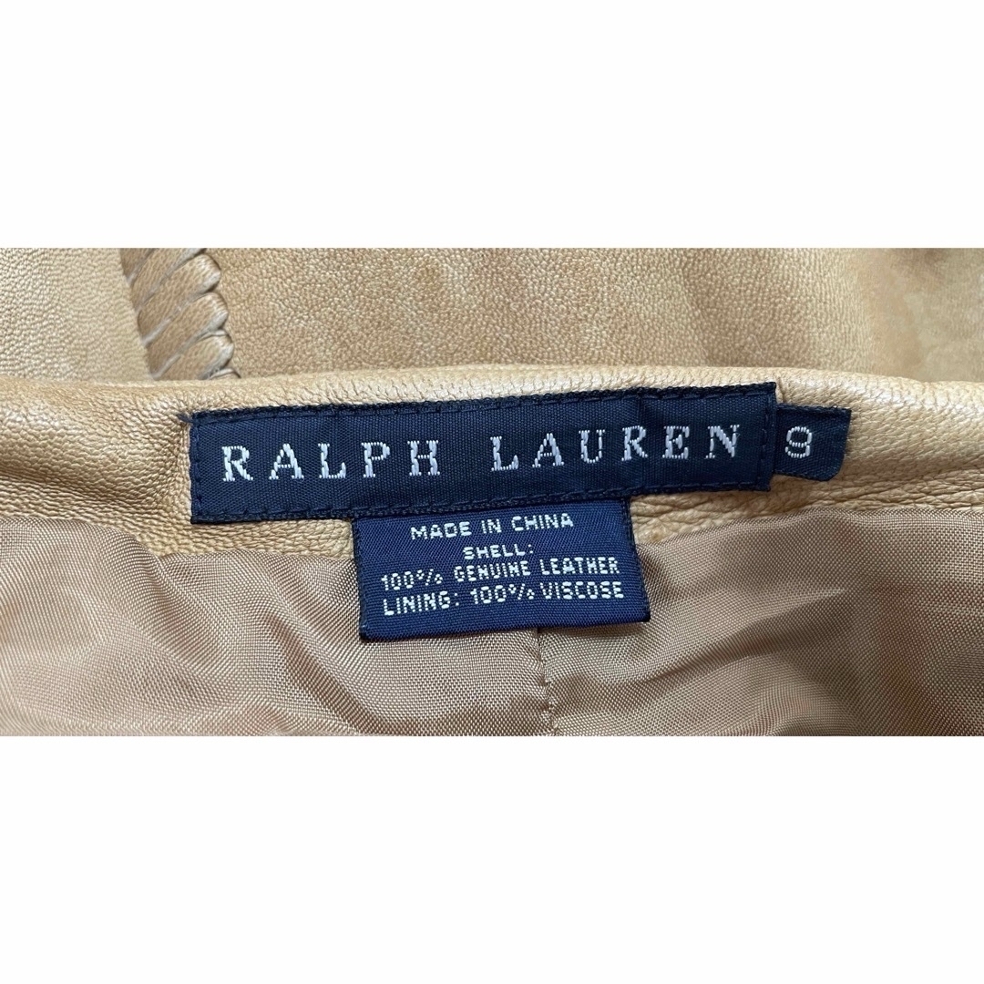 Ralph Lauren(ラルフローレン)の【希少品】RALPH LAUREN ラルフローレン レザー 羊革 ロングスカート レディースのスカート(ロングスカート)の商品写真