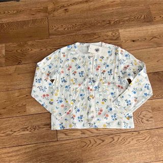 プチバトー(PETIT BATEAU)の☆プチバトー☆コットンカーディガン　花柄　子ども服　ホワイト　女の子　キッズ(カーディガン)