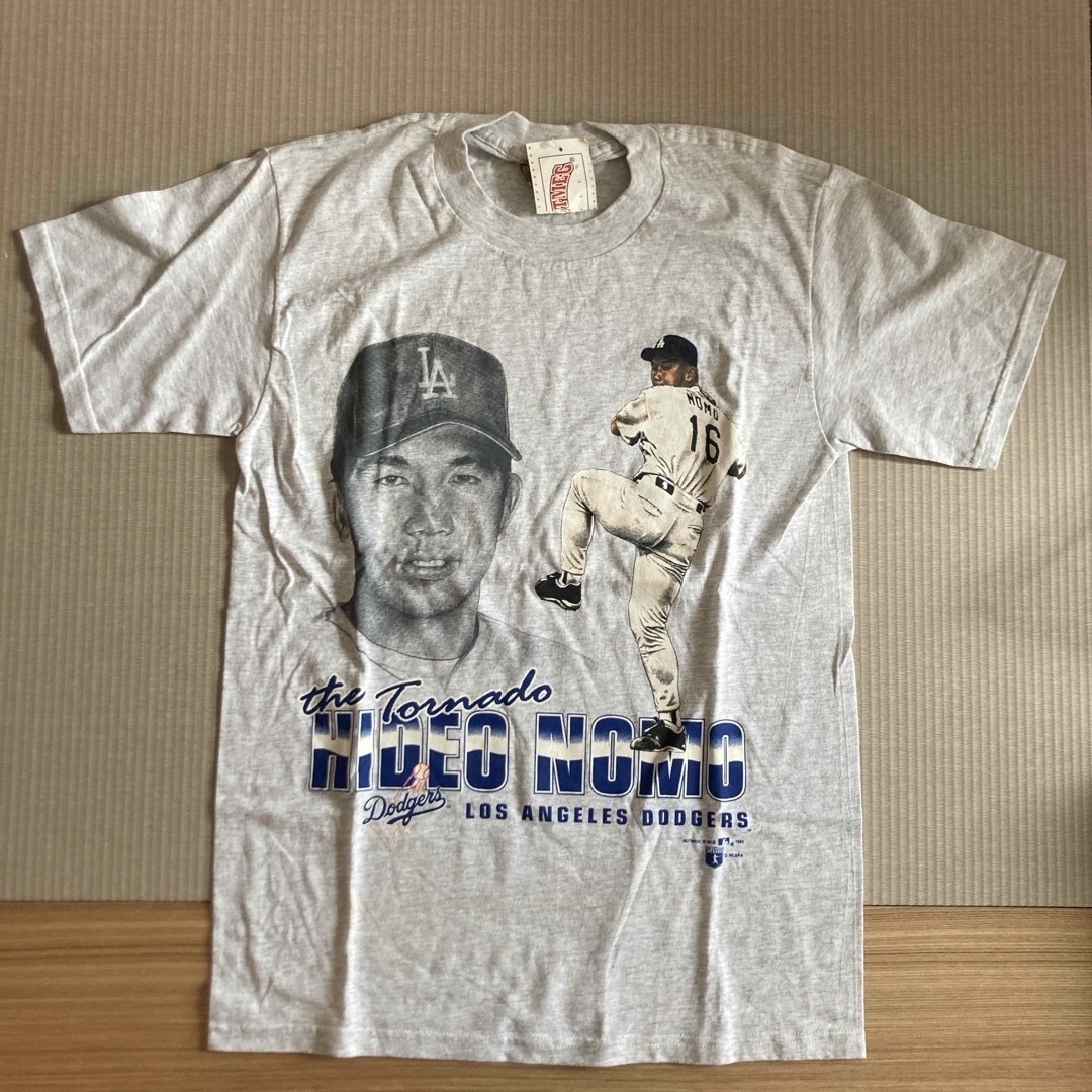 MLB(メジャーリーグベースボール)のデッドストック　90S ドジャース野茂英雄　MLBオフィシャルTシャツ サイズM メンズのトップス(Tシャツ/カットソー(半袖/袖なし))の商品写真