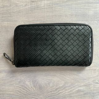 ボッテガヴェネタ(Bottega Veneta)のBOTTEGA VENETA ラウンドファスナー長財布 ドット イントレチャート(長財布)