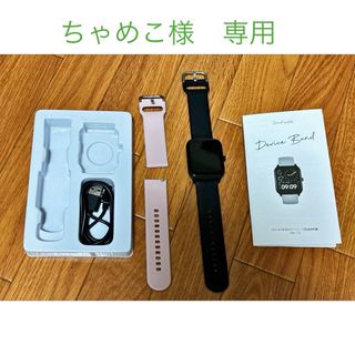 スリーコインズ(3COINS)のスマートウォッチ　ピンク　3coins デバイスウォッチ(腕時計(デジタル))