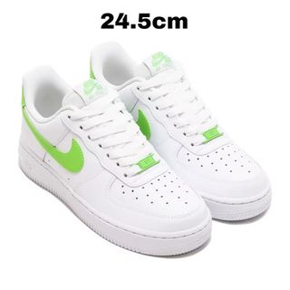 ナイキ(NIKE)のナイキ ウィメンズ エアフォース1 ロー ホワイト グリーン"24.5cm(スニーカー)