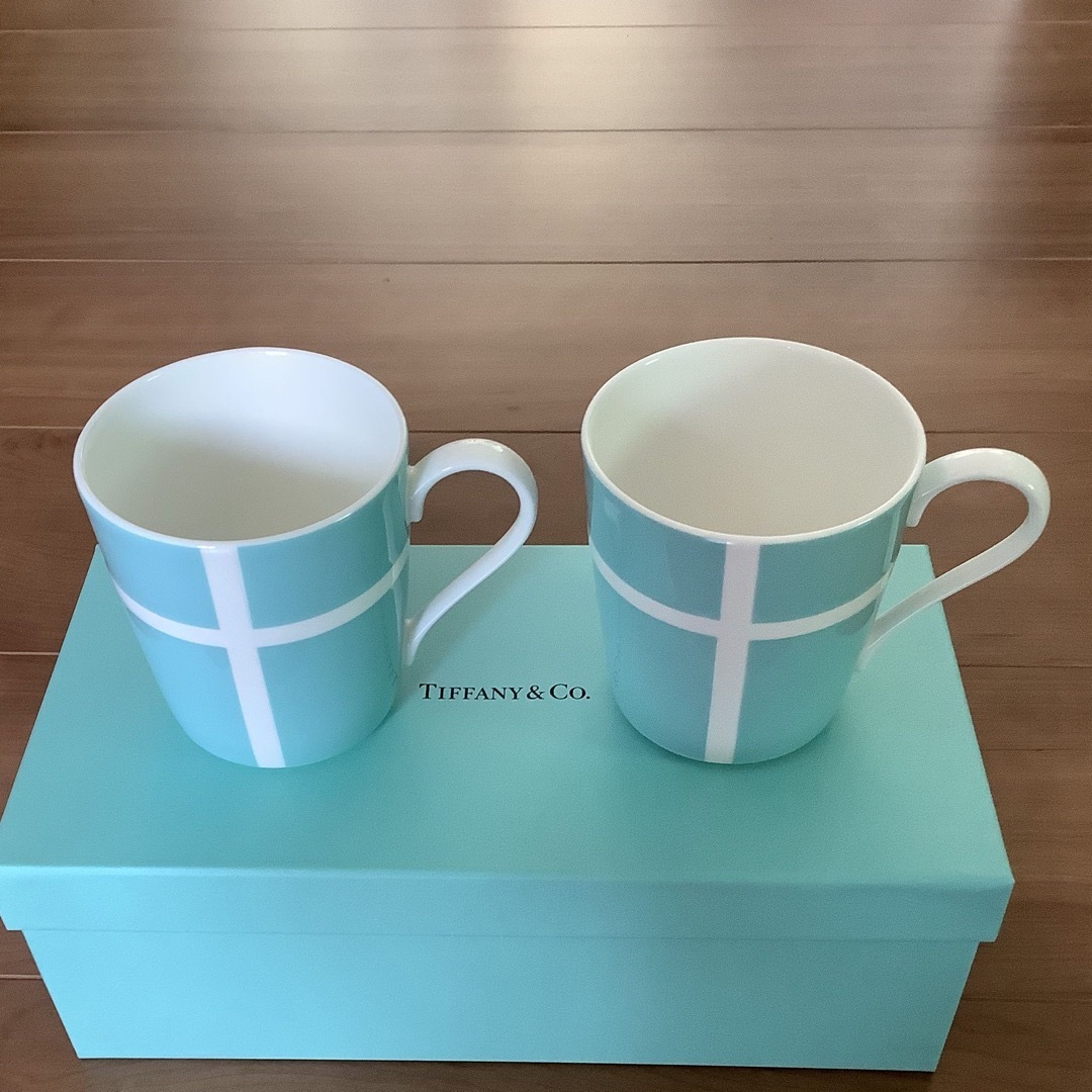 Tiffany & Co.(ティファニー)のティファニー TIFFANY&Co ペアマグカップ ブルー リボン インテリア/住まい/日用品のキッチン/食器(グラス/カップ)の商品写真