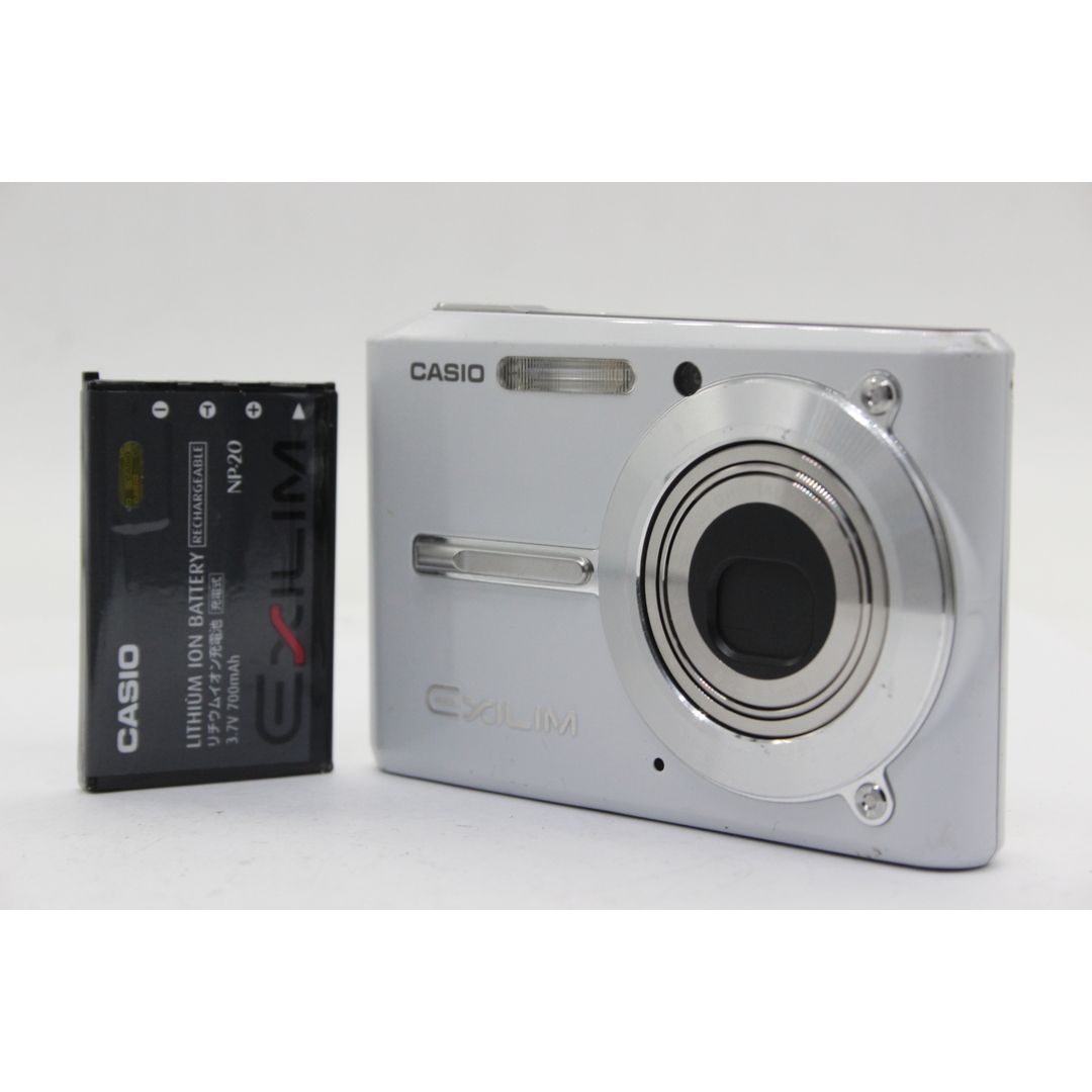 支払い発送詳細【返品保証】 カシオ Casio Exilim EX-S500 ホワイト 3x バッテリー付き コンパクトデジタルカメラ  s4932