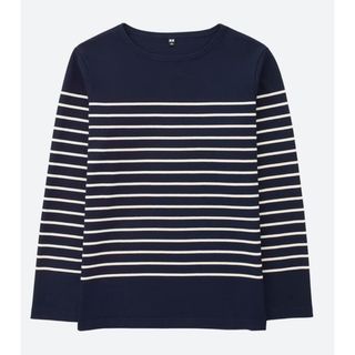 ユニクロ(UNIQLO)のボーダー　カットソー　(Tシャツ/カットソー(七分/長袖))