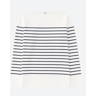 ユニクロ(UNIQLO)のウォッシュボーダーT（長袖）(Tシャツ/カットソー(半袖/袖なし))