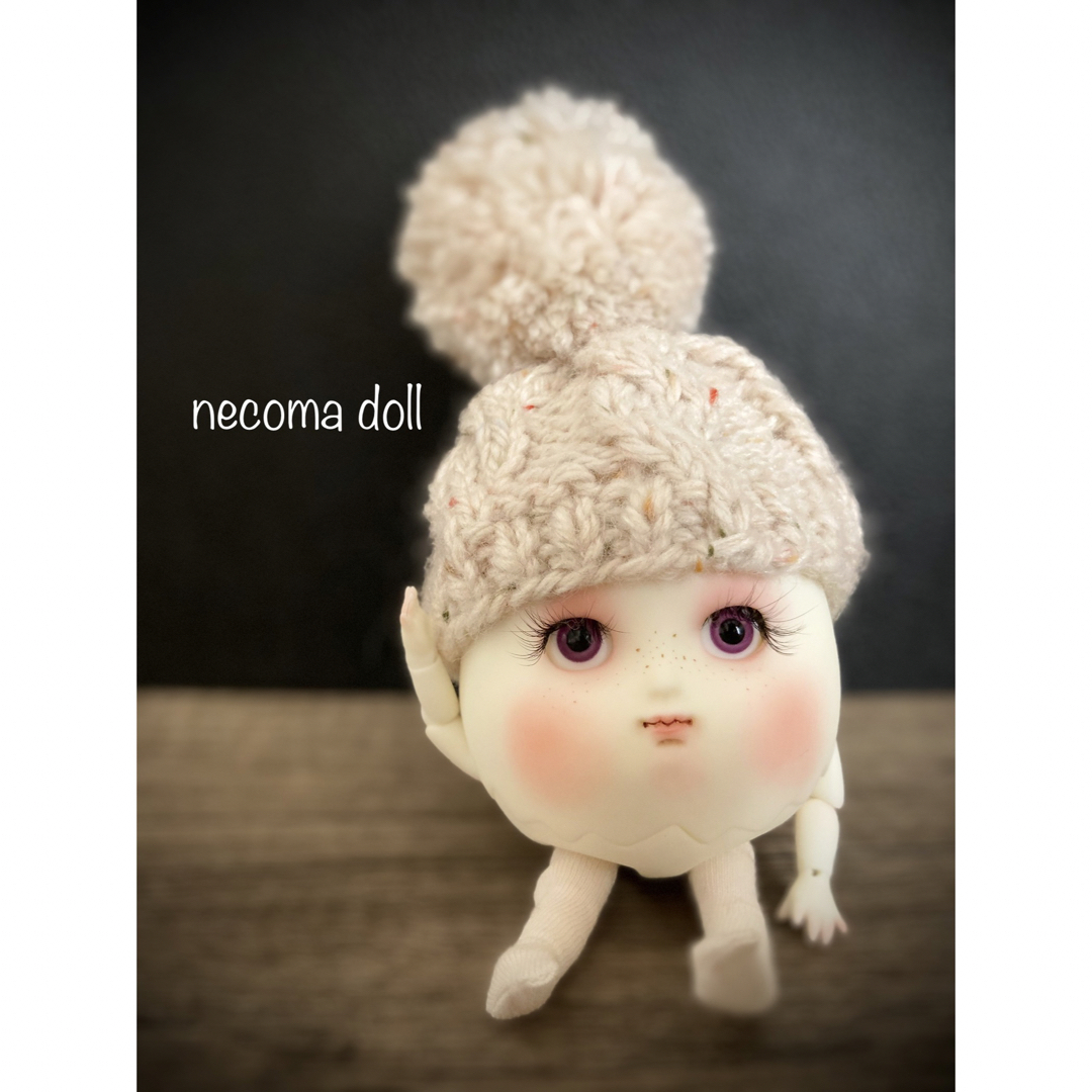 専用【necoma doll】キモカワたまごちゃん◆白肌◆パープル◆そばかす人形