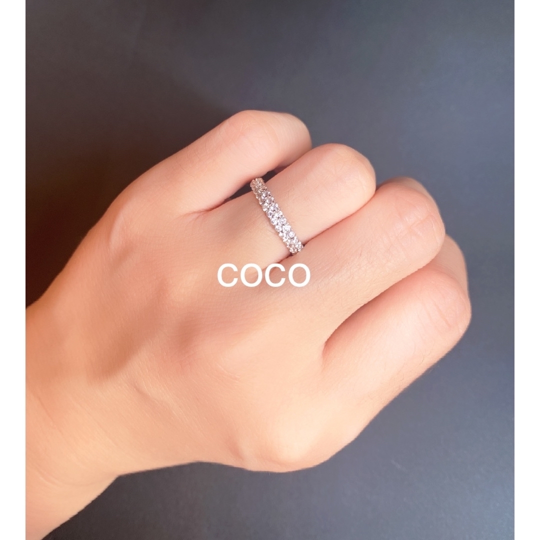 おまとめ最高級人工ダイヤモンド　パヴェ　リング　9号 レディースのアクセサリー(リング(指輪))の商品写真