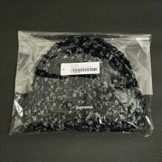 シュプリーム(Supreme)のSupreme Chenille Beanie シェニール ビーニー ブラック(ニット帽/ビーニー)