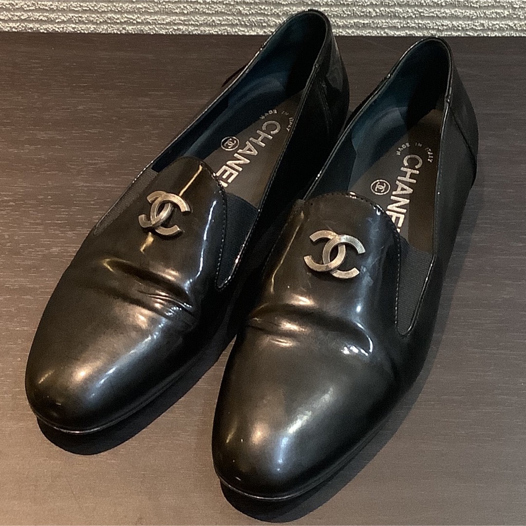シャネル CHANEL オペラシューズ フラットシューズ ココマーク235cm位 シャネル CHANEL オペラシューズ フラットシューズ ココマーク235cm位