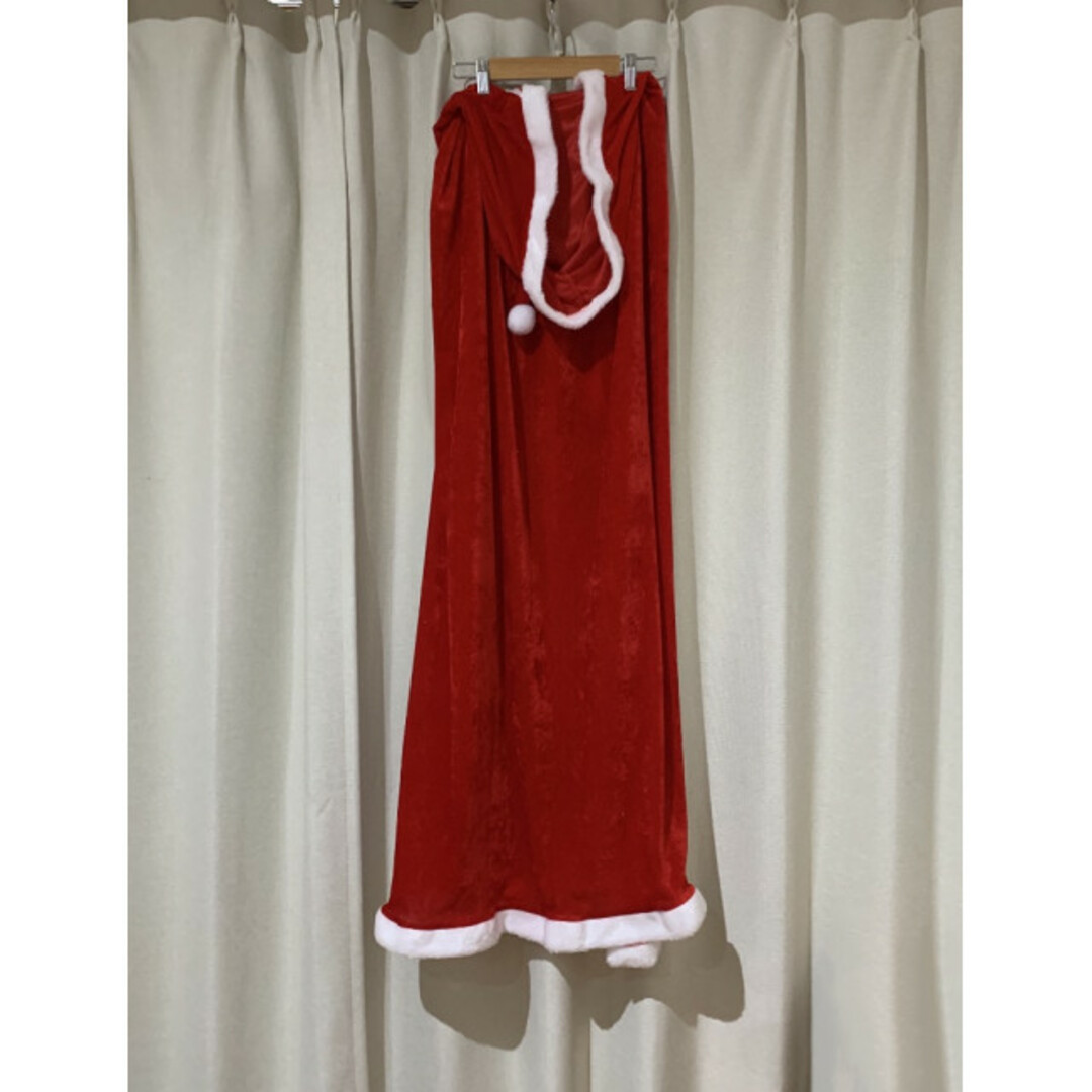 クリスマス サンタクロース ポンチョ マント 赤 XL 最安値 人気 コスプレ レディースのワンピース(ロングワンピース/マキシワンピース)の商品写真