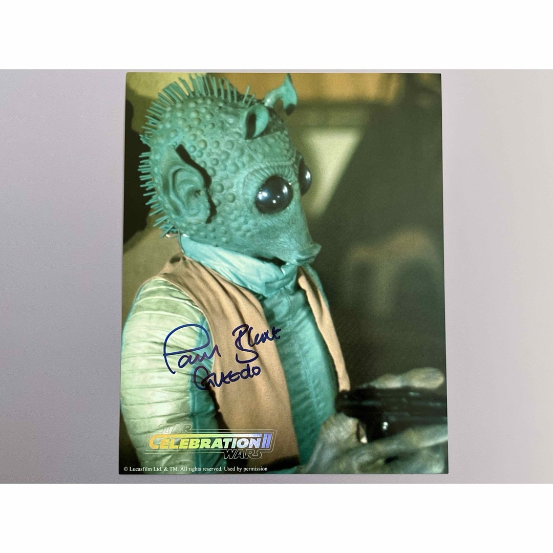 スターウォーズ 直筆サイン グリード ポール・ブレイク氏の通販 スターウォーズ 直筆サイン グリード ポール・ブレイク氏の通販