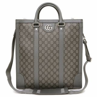 グッチ(Gucci)のグッチ オフィディア ミディアム 2WAY 斜め掛け ショルダー ハンドバッグ GGスプリームキャンバス カーフスキン レザー グレー シルバー金具 731793 GUCCI（新品・未使用品）(ハンドバッグ)