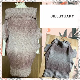 ジルスチュアート(JILLSTUART)のジルスチュアート★ウール★毛素材★ざっくりボリュームニットワンピース★マーブル(ひざ丈ワンピース)